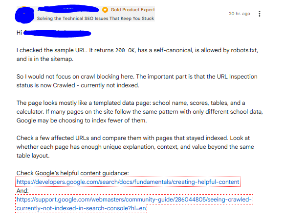 Google removes templated pages from index: when Google deindexes a whole page class, not a page